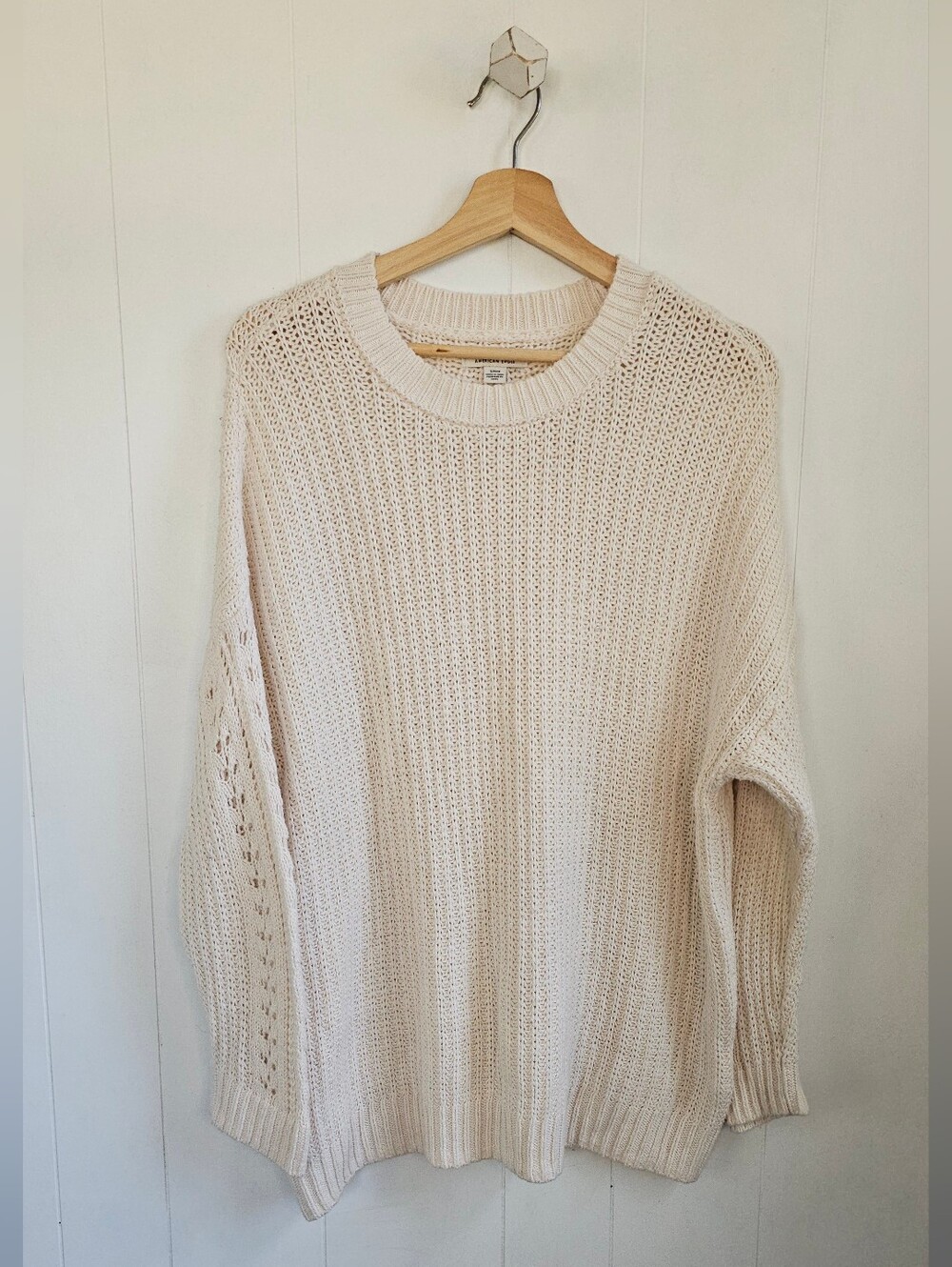 AE Open-Knit Crewneck Sweater